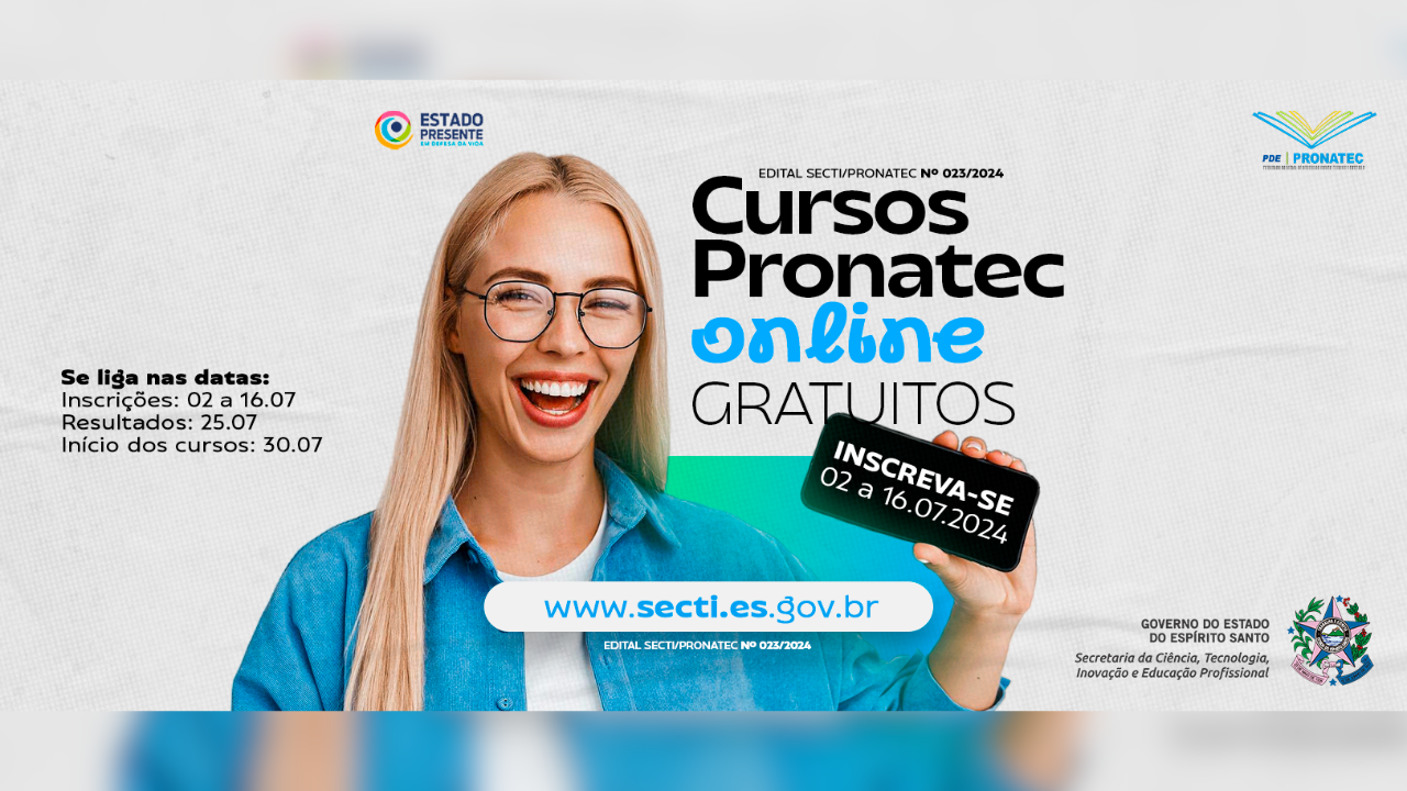 Governo do ES abre mais de 500 vagas para cursos online e gratuitos. Veja como se inscrever